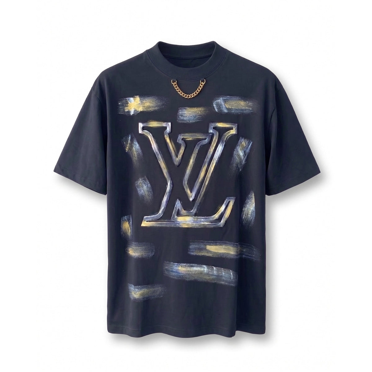 Painted 3D Logo T-Shirt with Chain