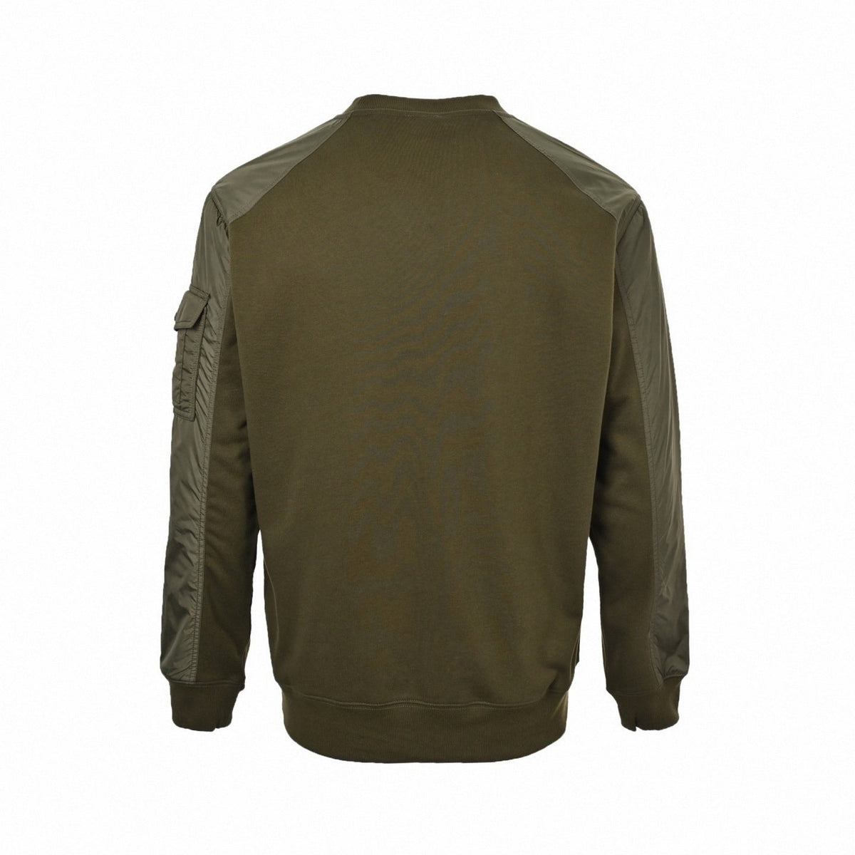Nylon Panel Sleeve Pocket Crewneck