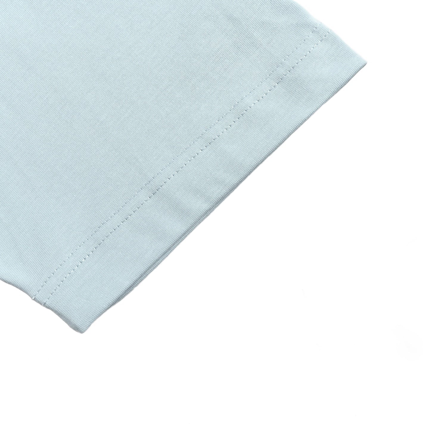 Textured LV Logo T-Shirt | Light Blue