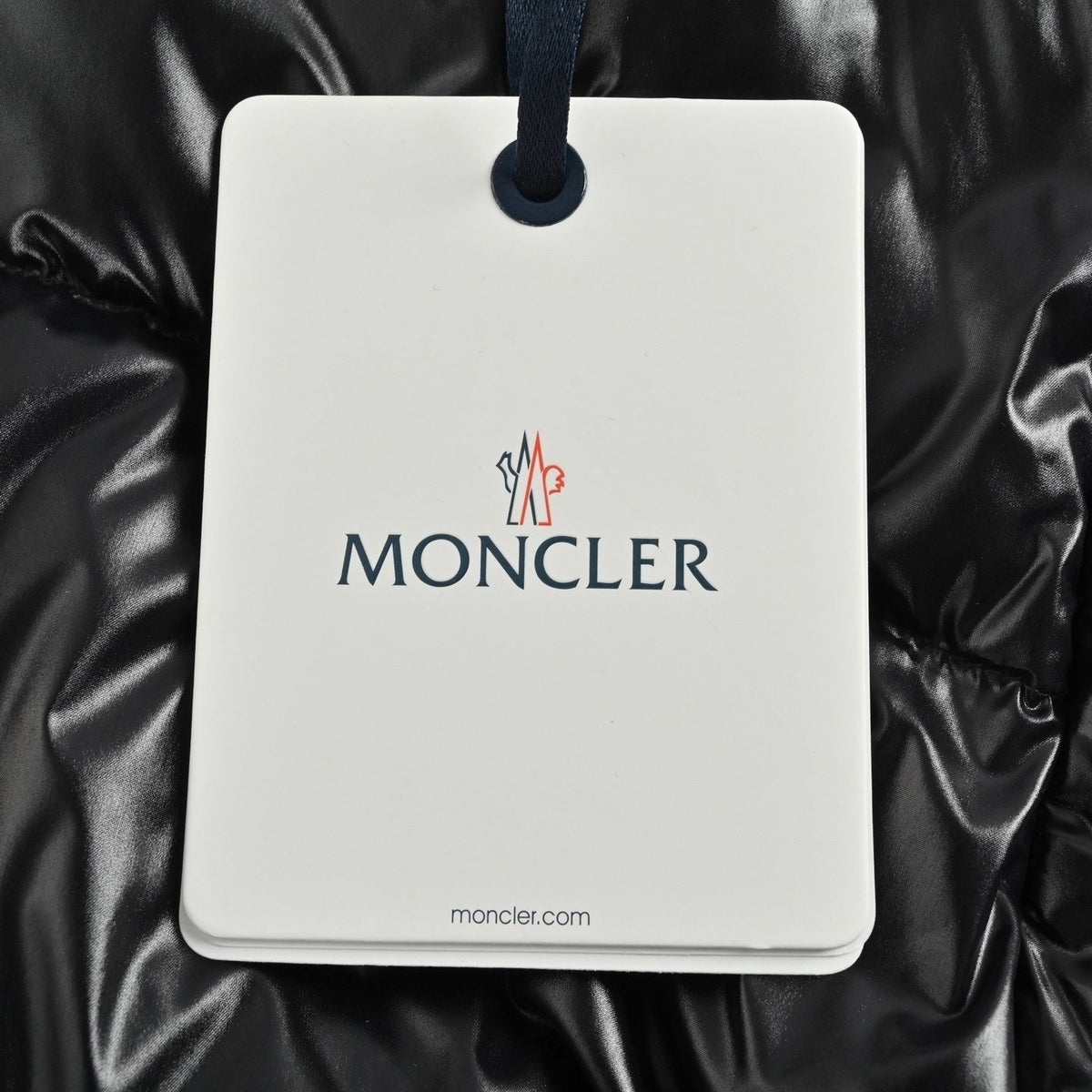High-Gloss Nylon Long Down Parka | Black