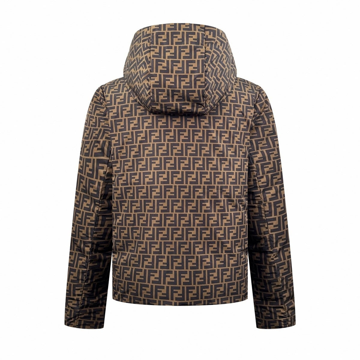 Reversible FF Monogram & Diagonal Stripe Puffer Jacket