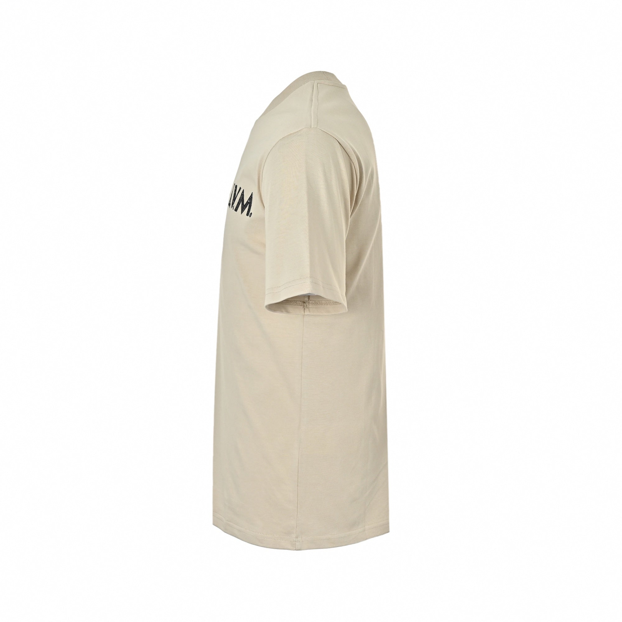 L.V.M. & Embroidered Logo T-Shirt | Beige