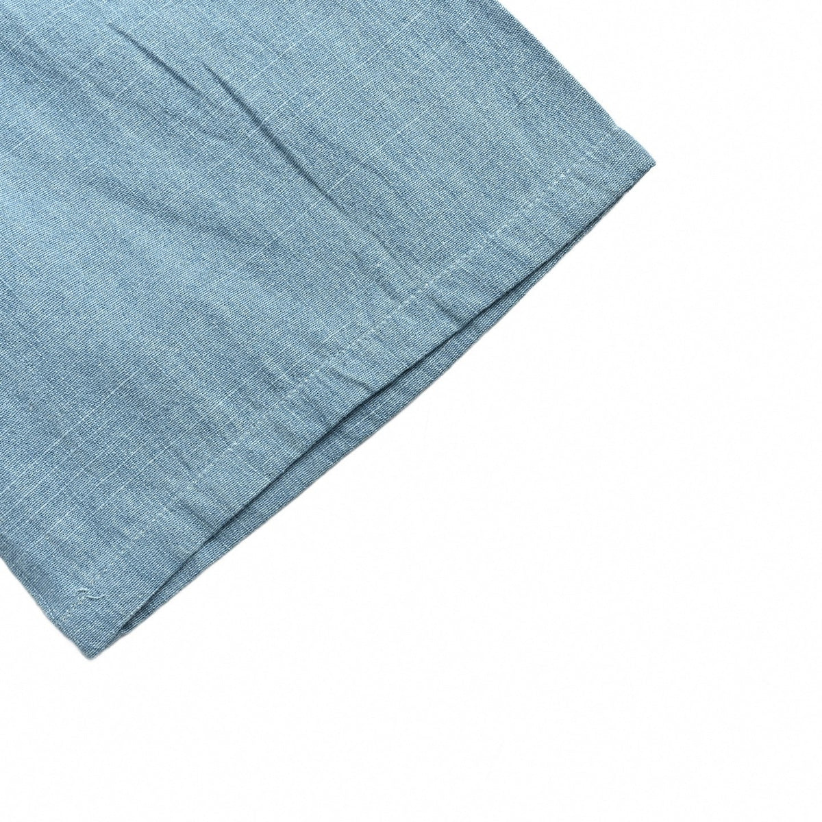 Sketched Embroidery Camp Collar Shirt - Light Blue
