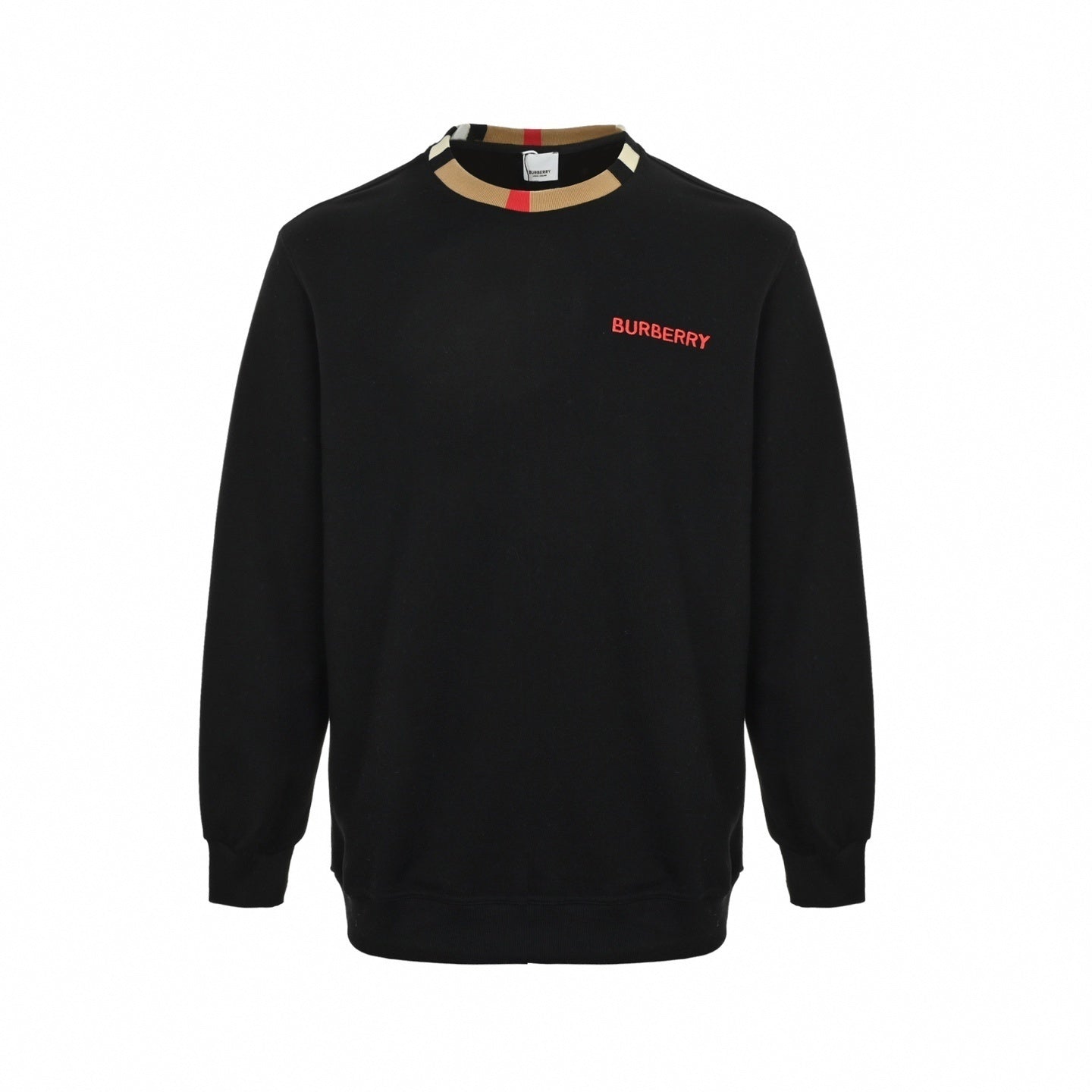 Icon Stripe Collar Cotton Sweatshirt
