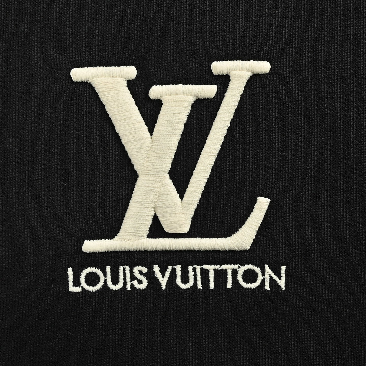 Embroidered Monogram Sleeve Sweatshirt | Black