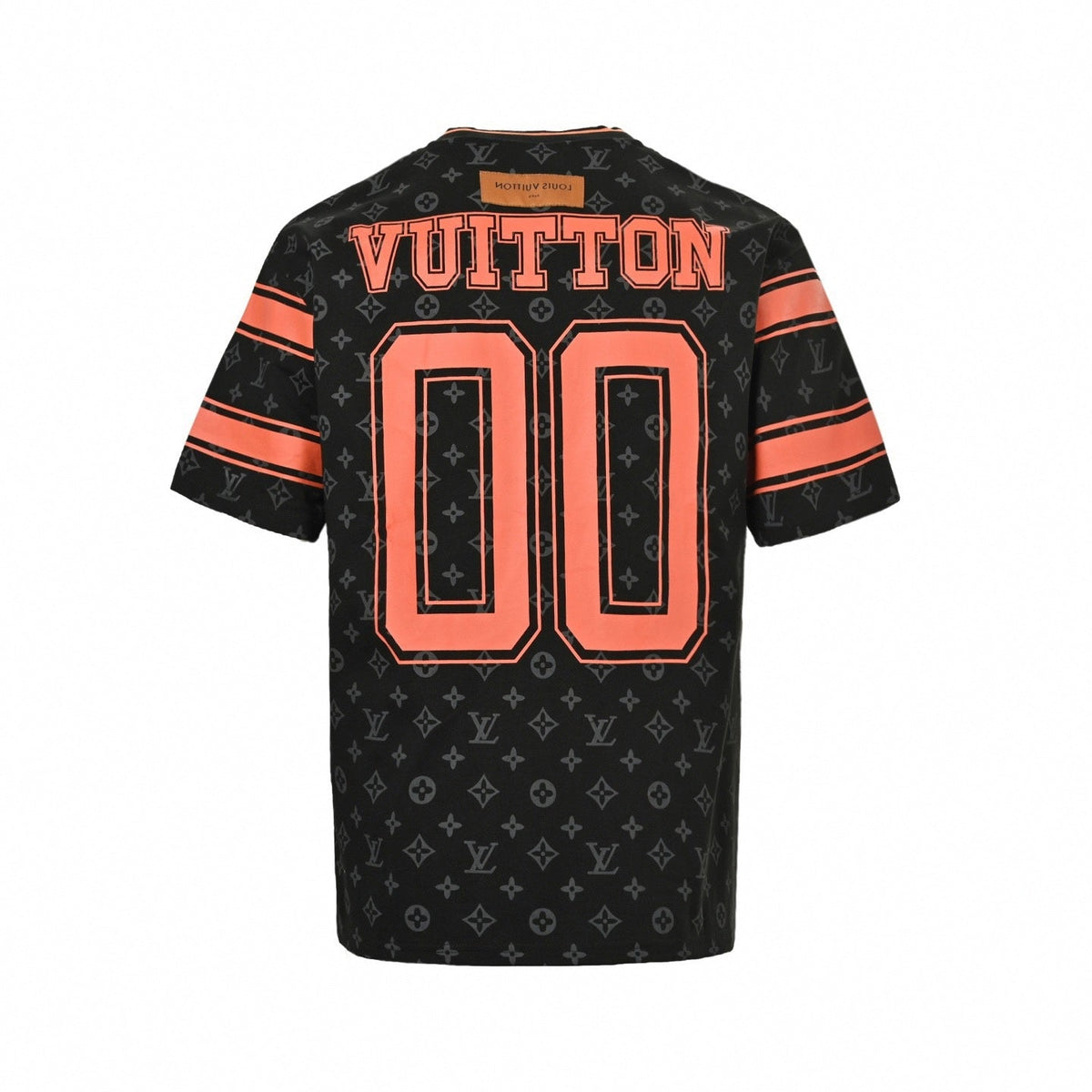 Monogram Athletic Jersey T-Shirt - Black/Orange