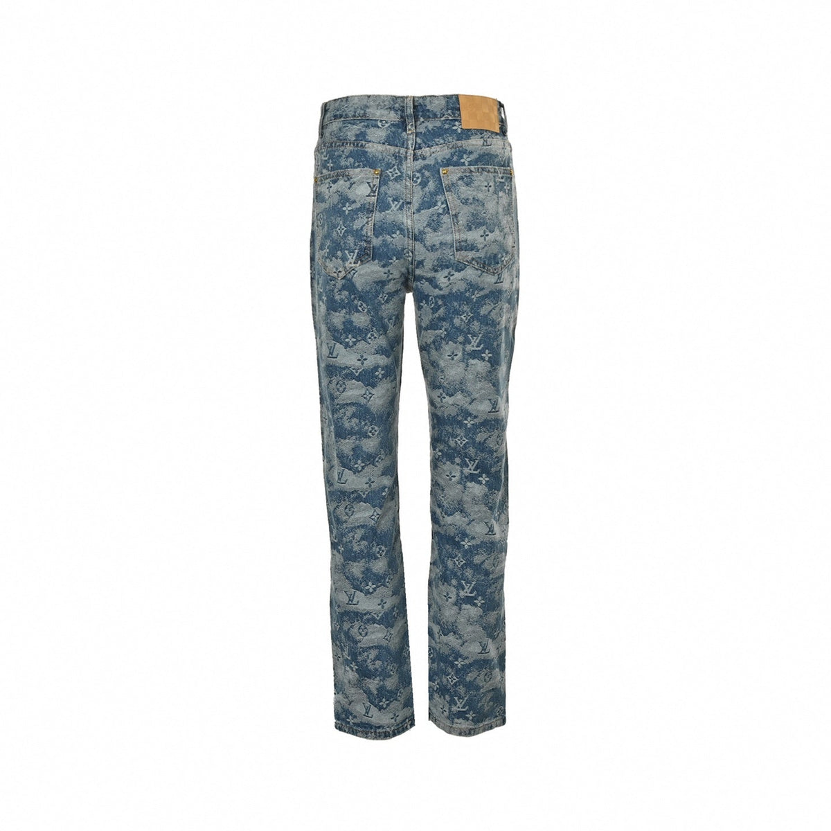 Monogram Cloud Jacquard Jeans | Blue