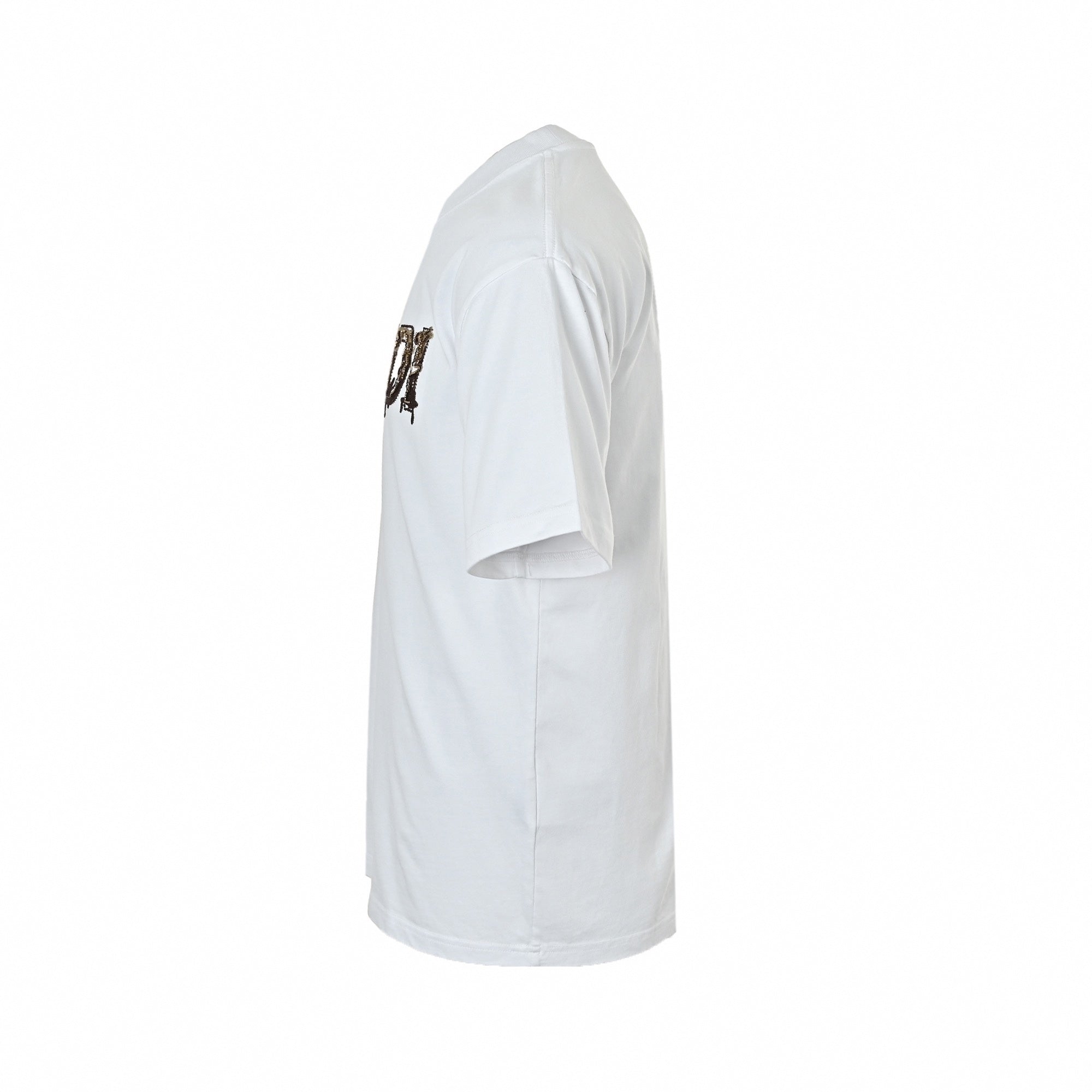 Embroidered Dripping Logo T-Shirt - White