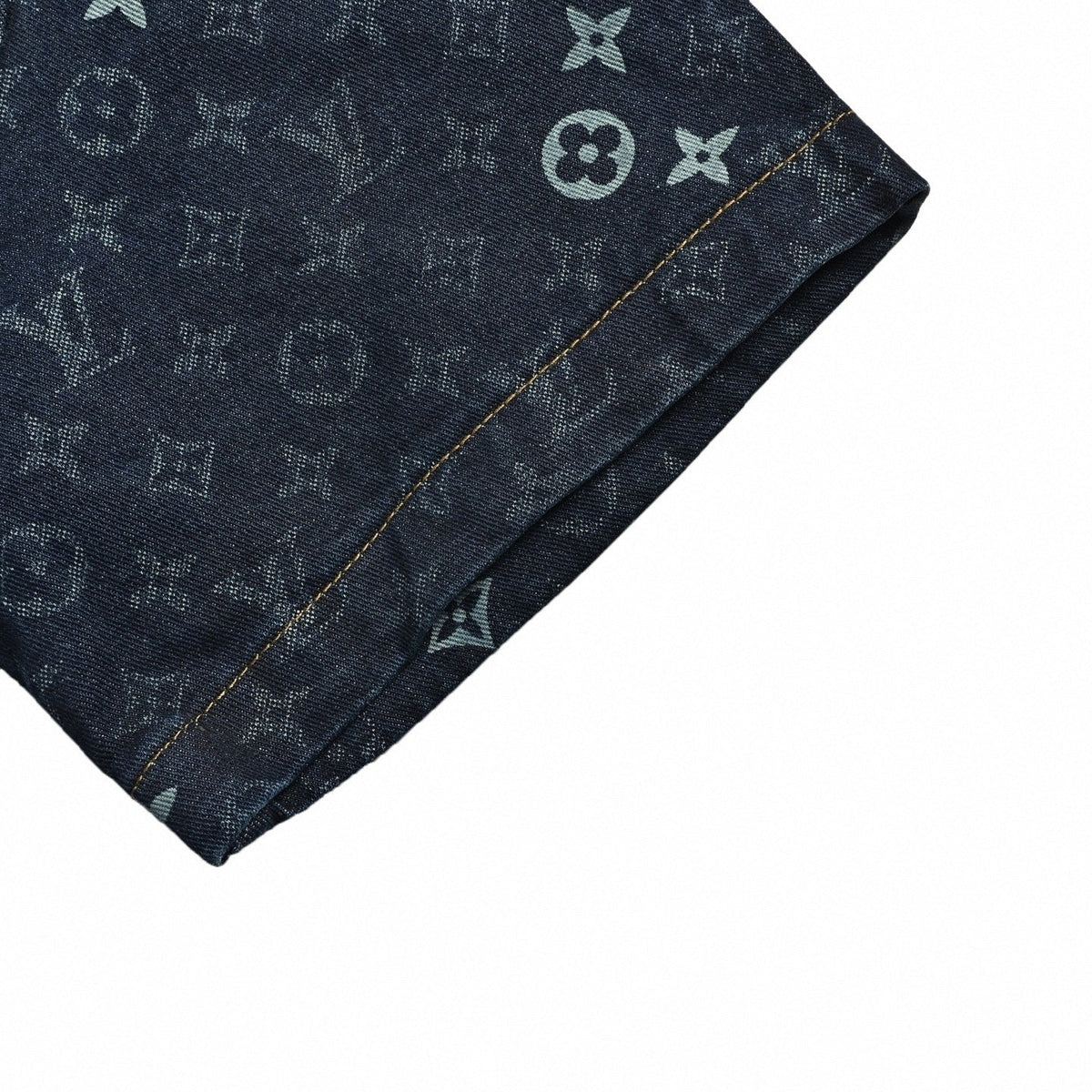 All-Over Monogram Denim Shirt | Dark Indigo