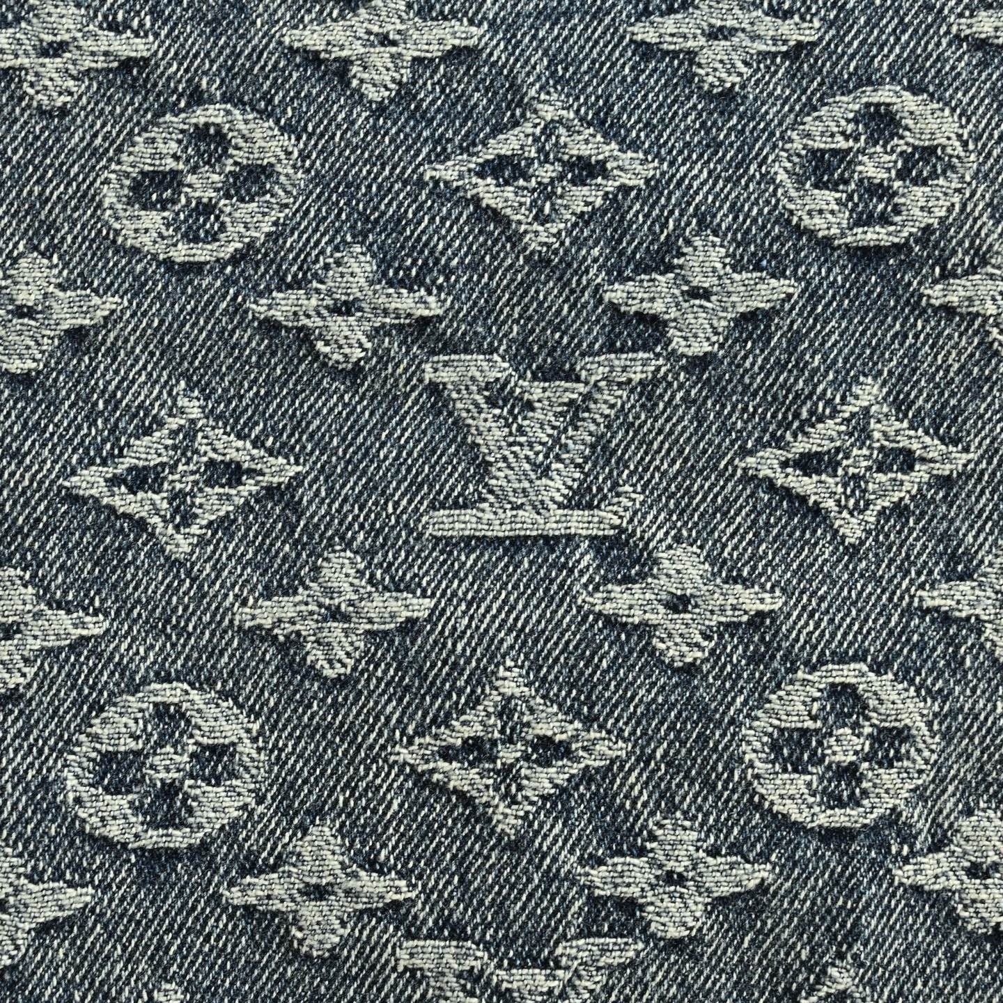 Washed Monogram Patchwork Baggy Denim