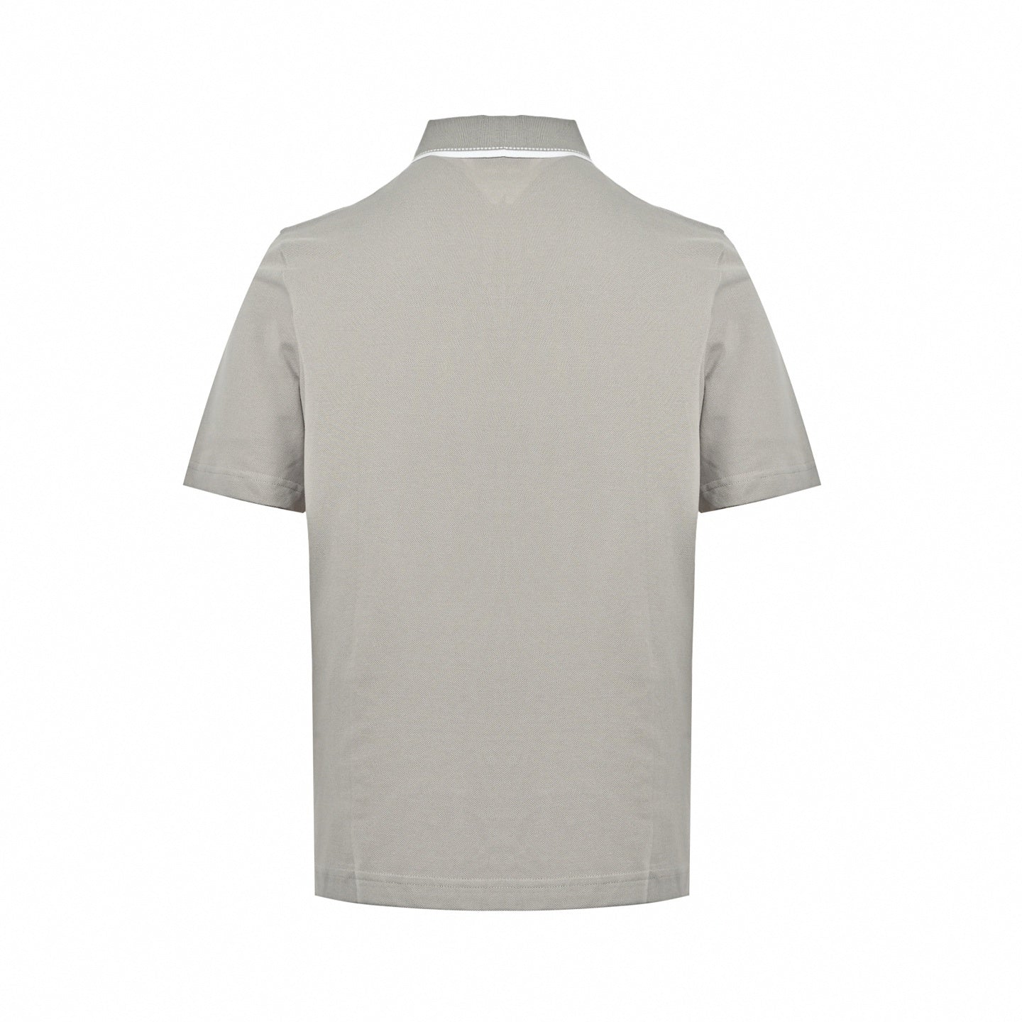 Tipped Collar Pocket Polo | Light Grey