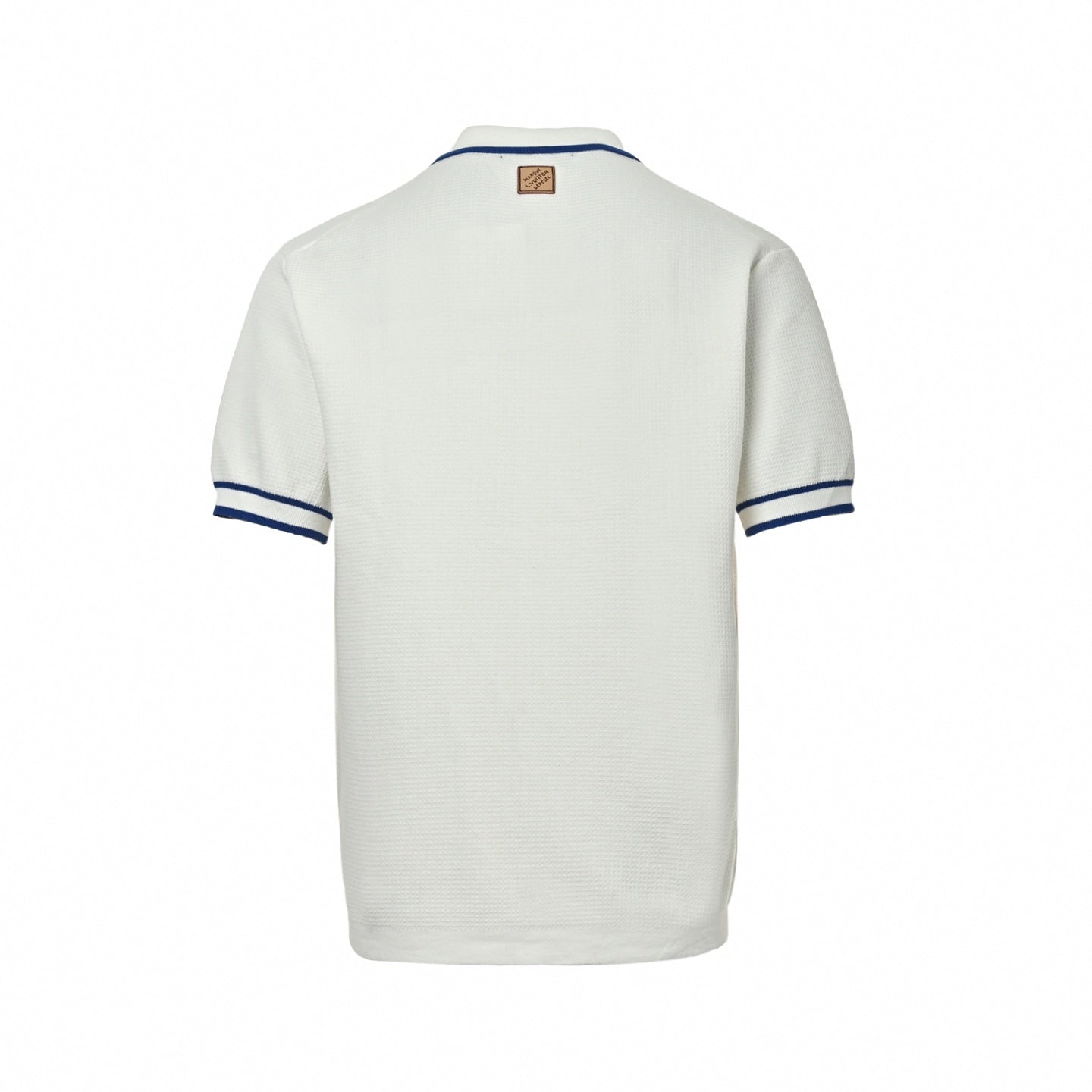 Contrast Trim Knit Shirt - White