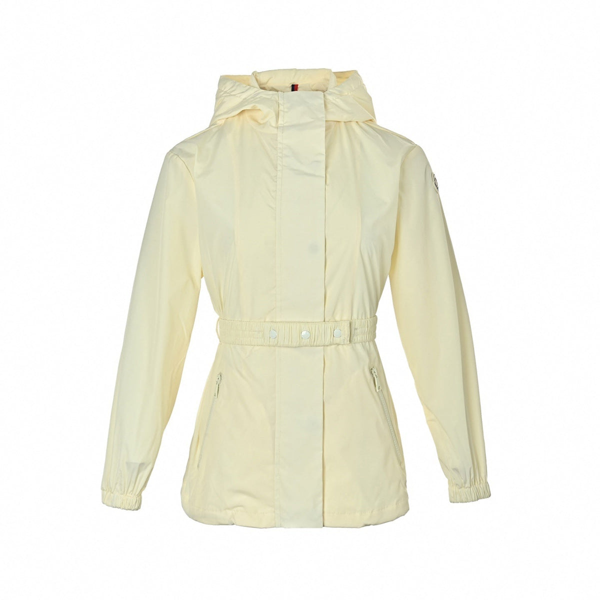 Cream Belted Windbreaker