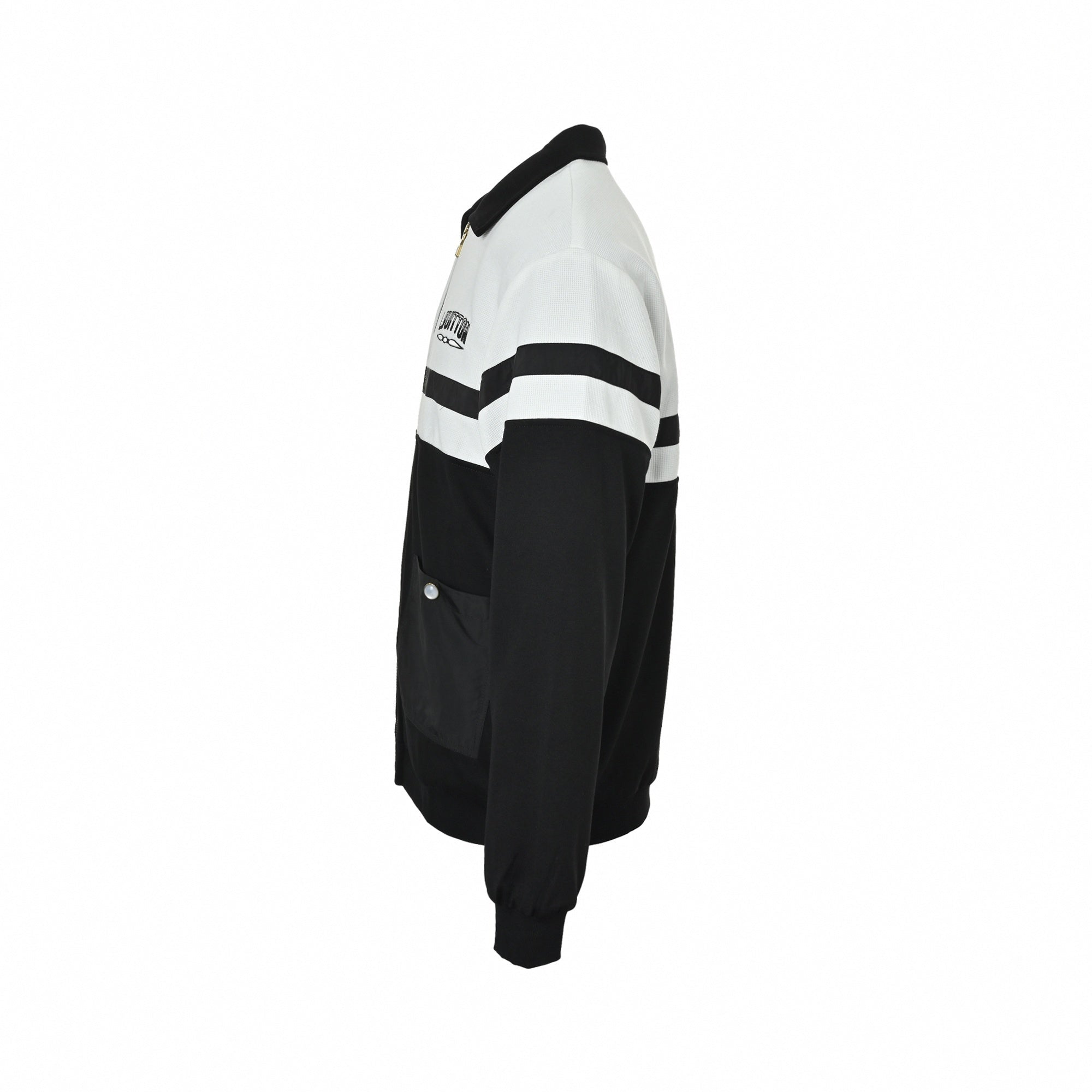 Mesh Zip Jacket | Black & White