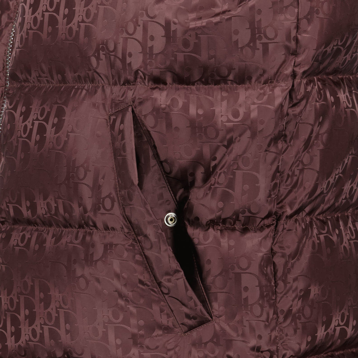 Oblique sleeveless down jacket