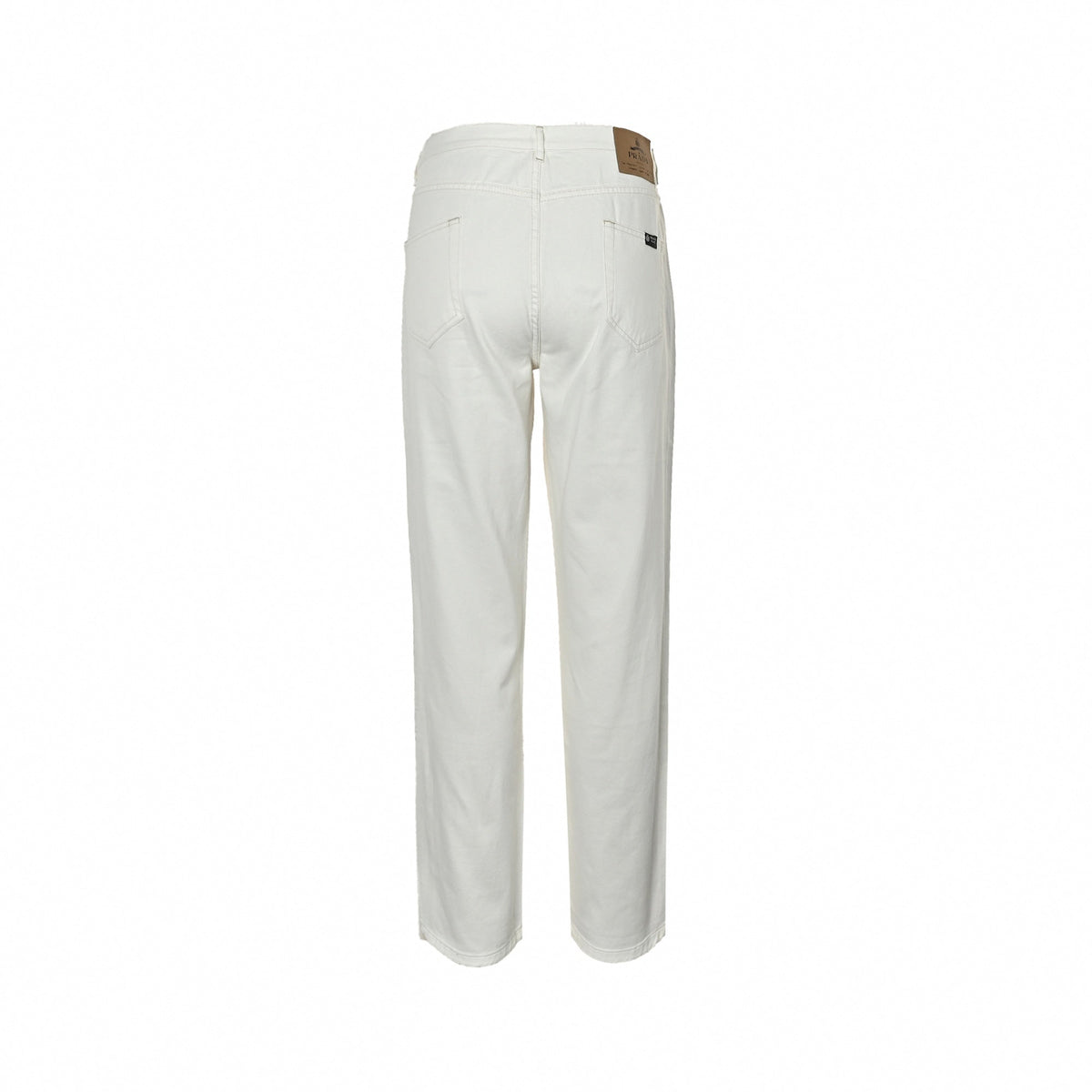 Straight-Leg Denim Jeans - White