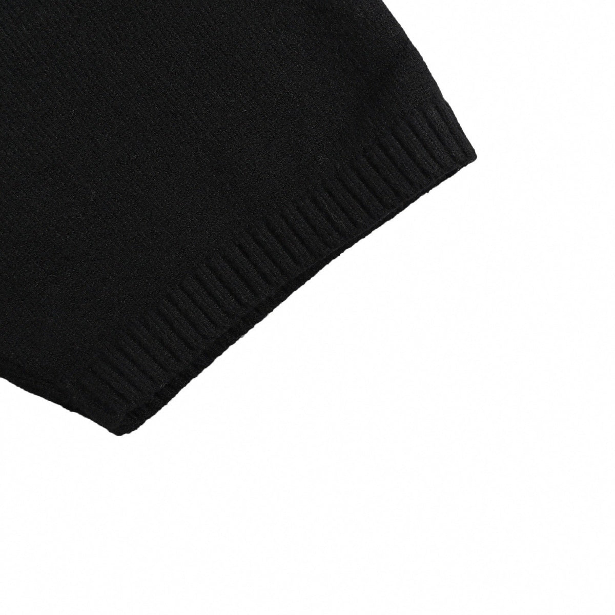 Intarsia Knit Football Jersey | Black