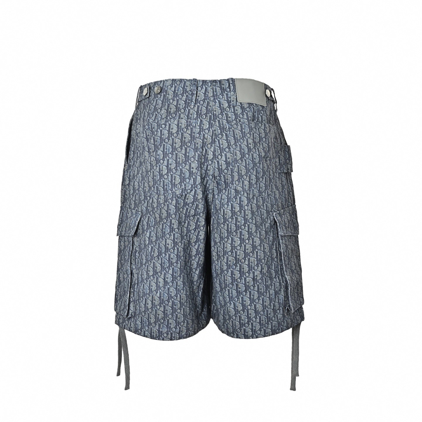 Oblique Jacquard Cargo Shorts - Blue