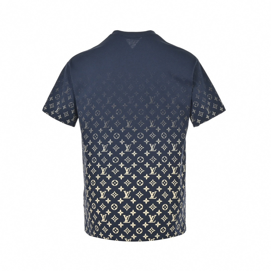Gradient Monogram T-Shirt | Navy Blue