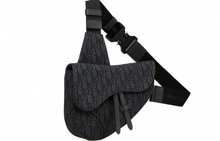 Oblique Jacquard Saddle Bag