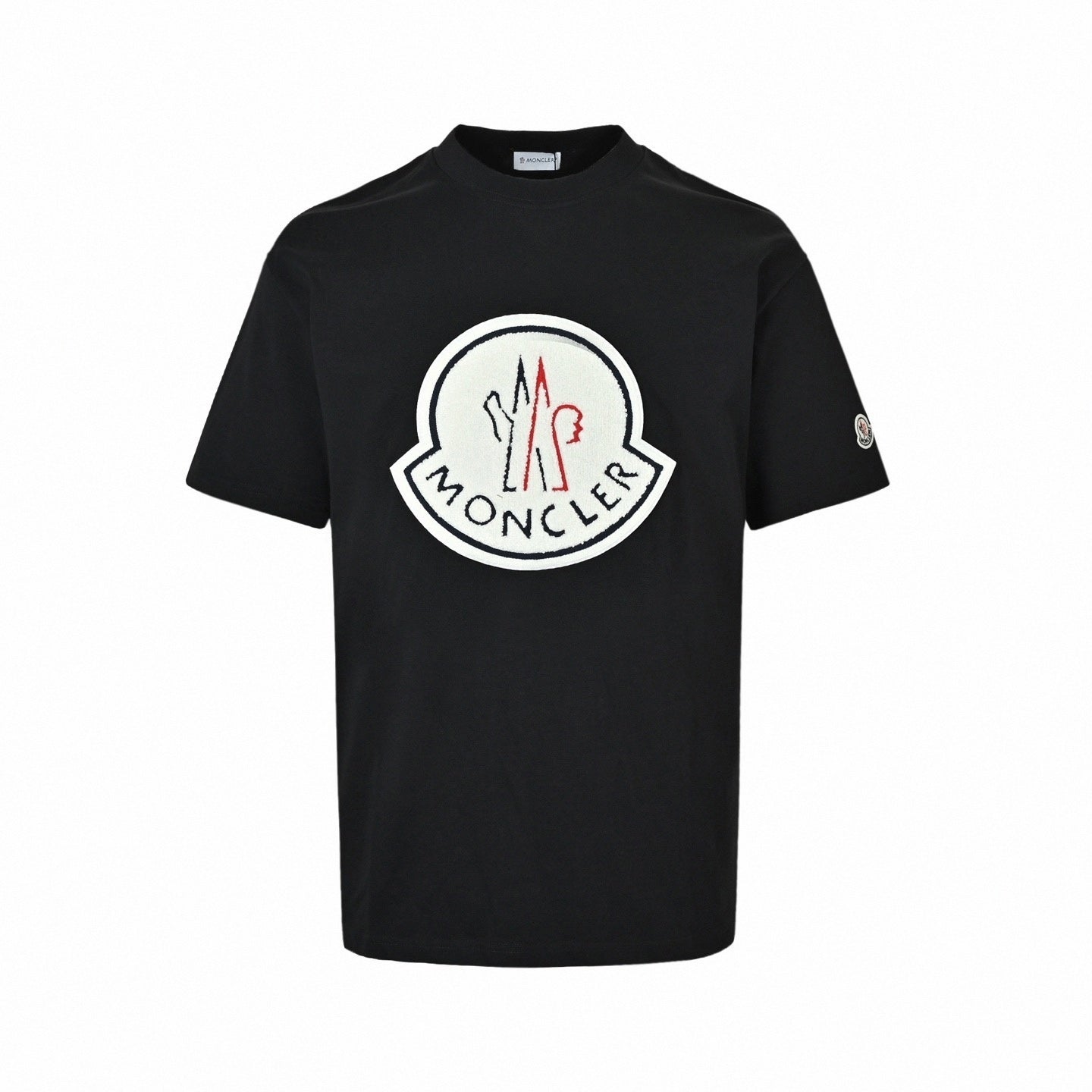 Oversized Terry Logo Patch T-Shirt - Black