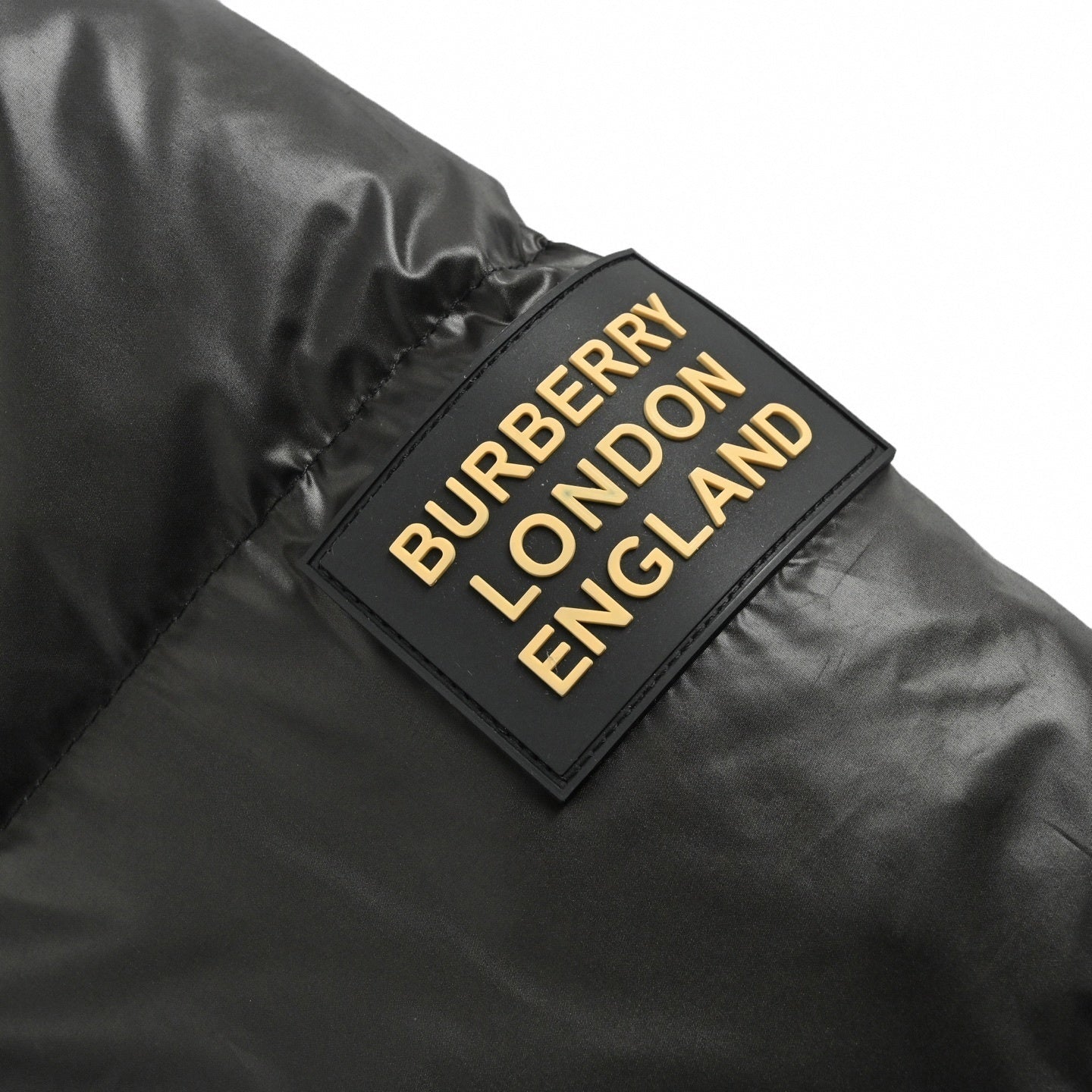 Check Lined Hooded Puffer | Black