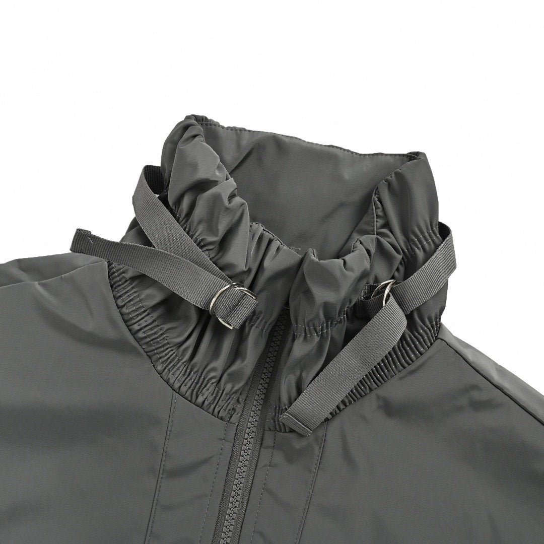 Oversized Monogram Color-Block Track Jacket
