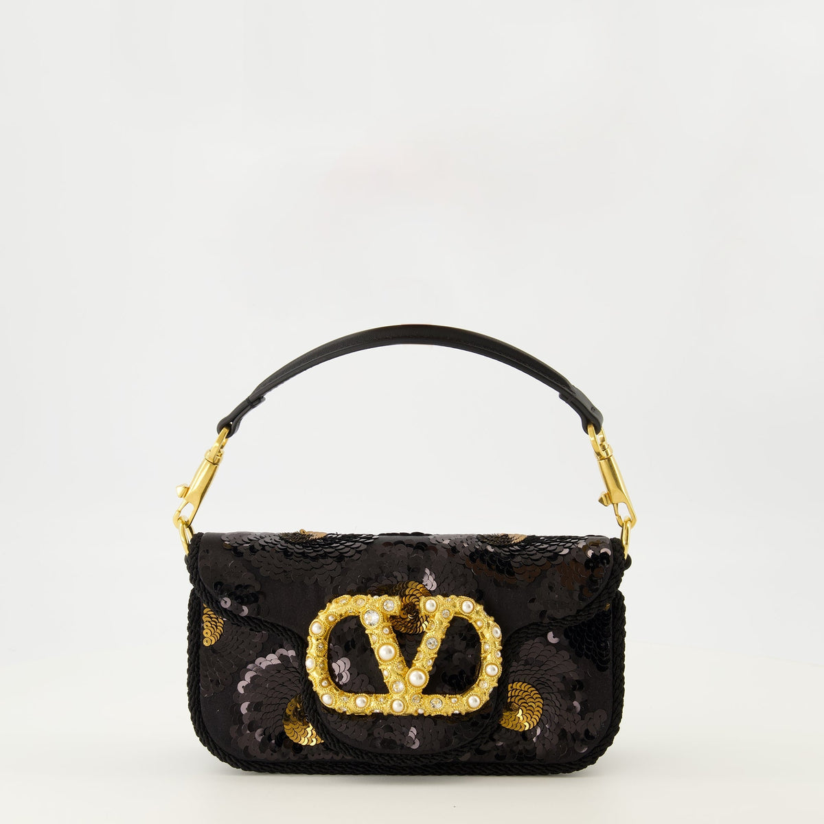 Small Locò Black Sequin Bag