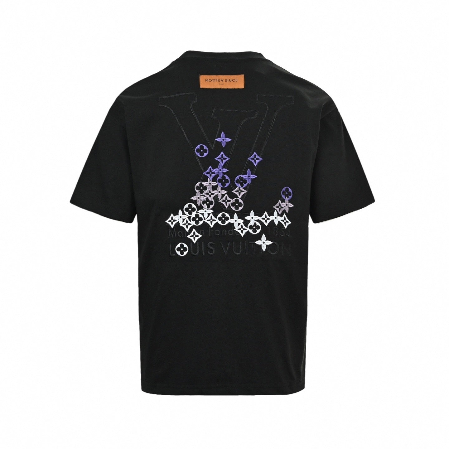 Gradient Embroidered Monogram T-Shirt | Black