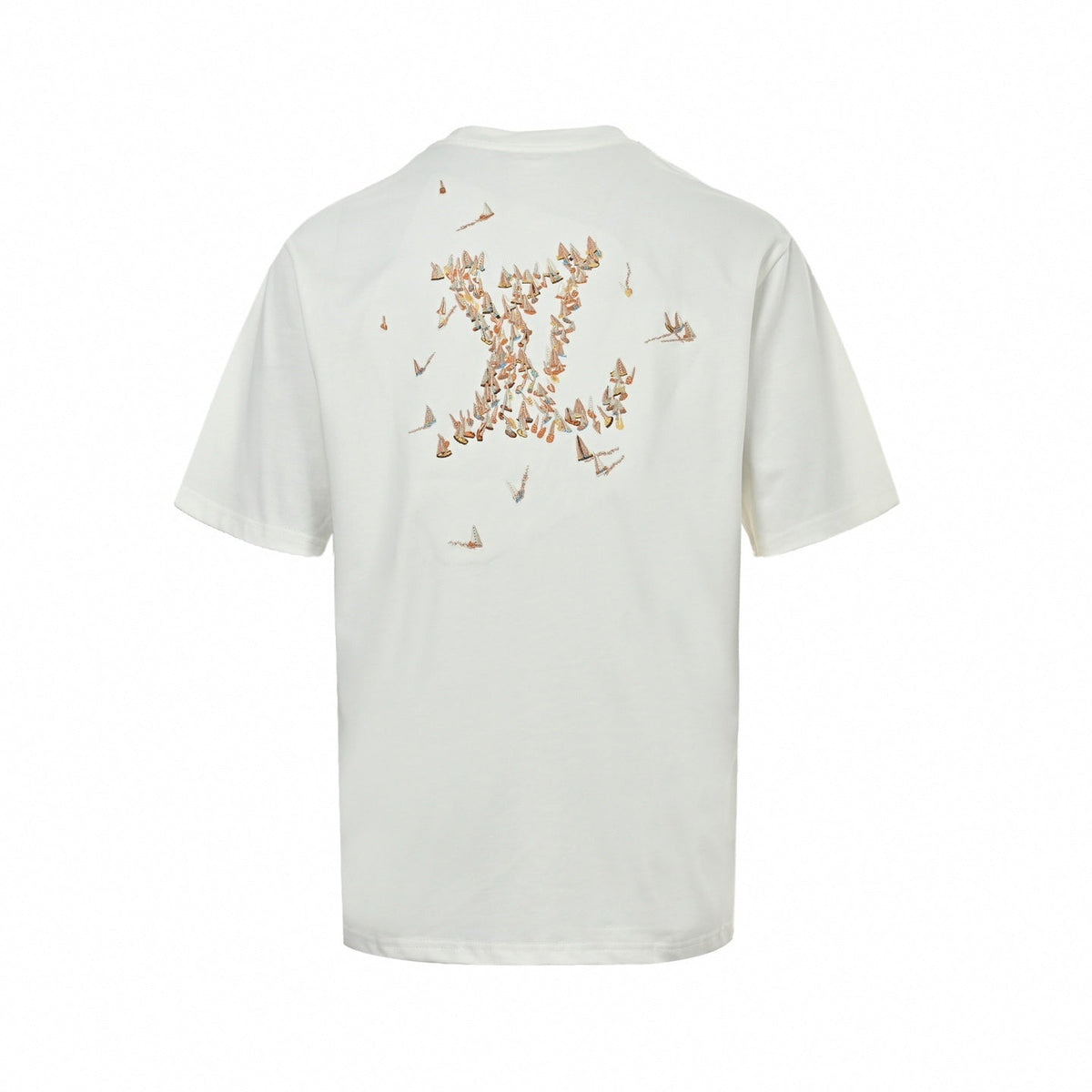Embroidered Sailboat LV Logo T-Shirt - White