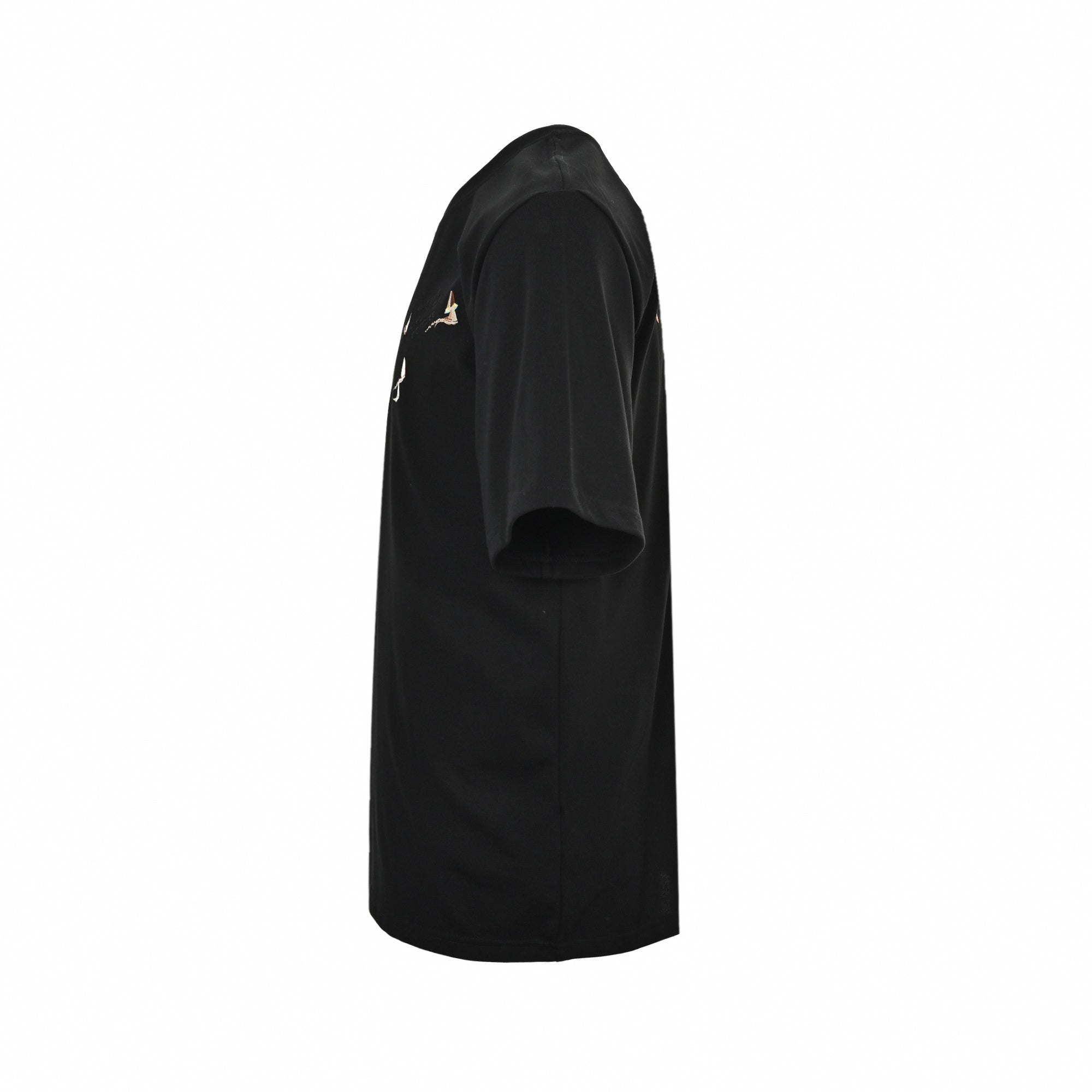 Embroidered Sailboat LV Logo T-Shirt - Black