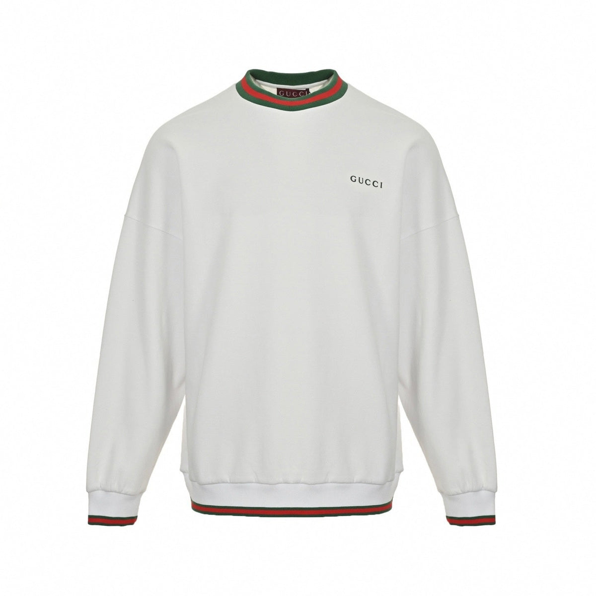 Embroidered Logo Web Trim Sweatshirt | White