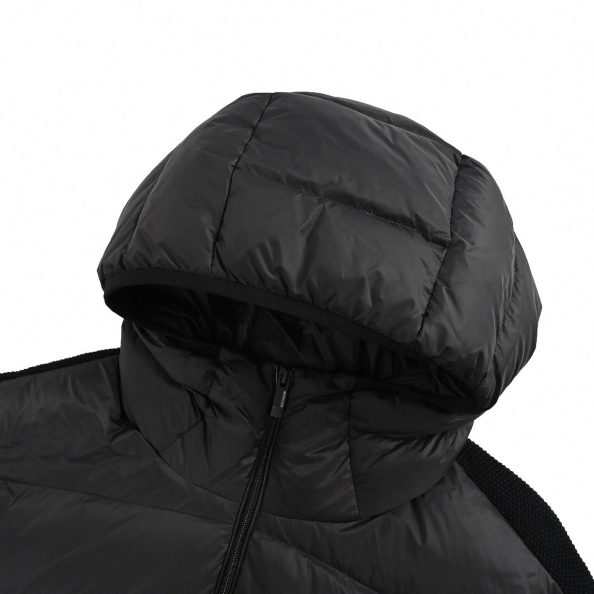 Tonal Logo Hybrid Knit Jacket | Black