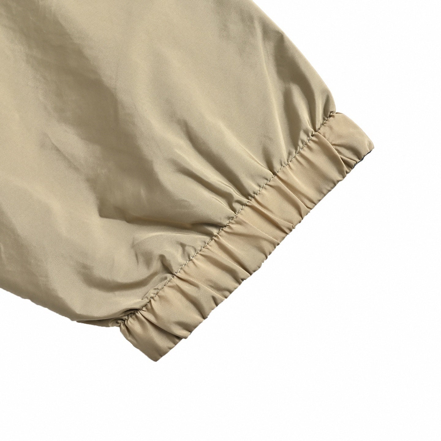 Reversible Nylon Hooded Jacket | Beige & Slate Blue