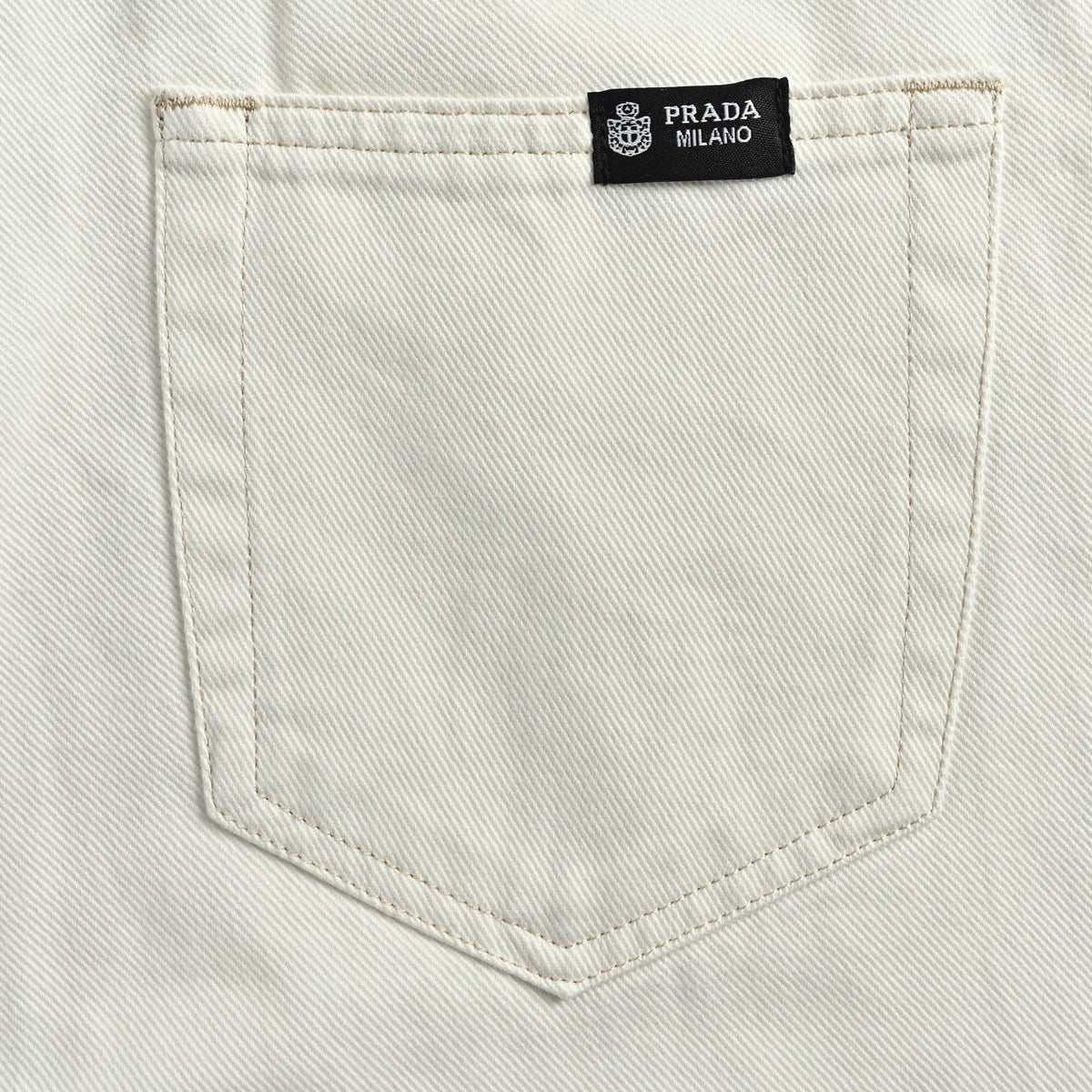Straight-Leg Denim Jeans - White