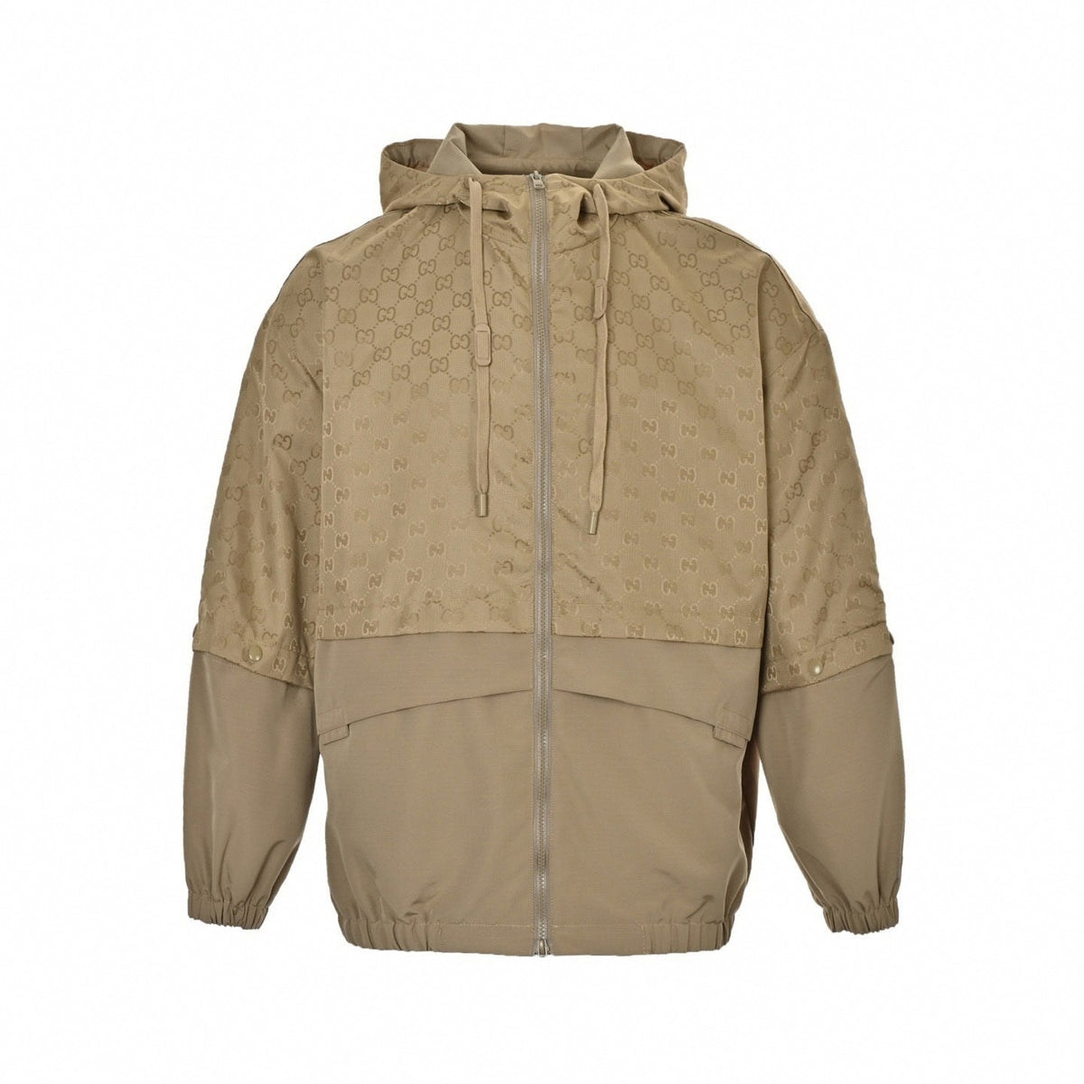 GG Jacquard Panelled Hooded Jacket