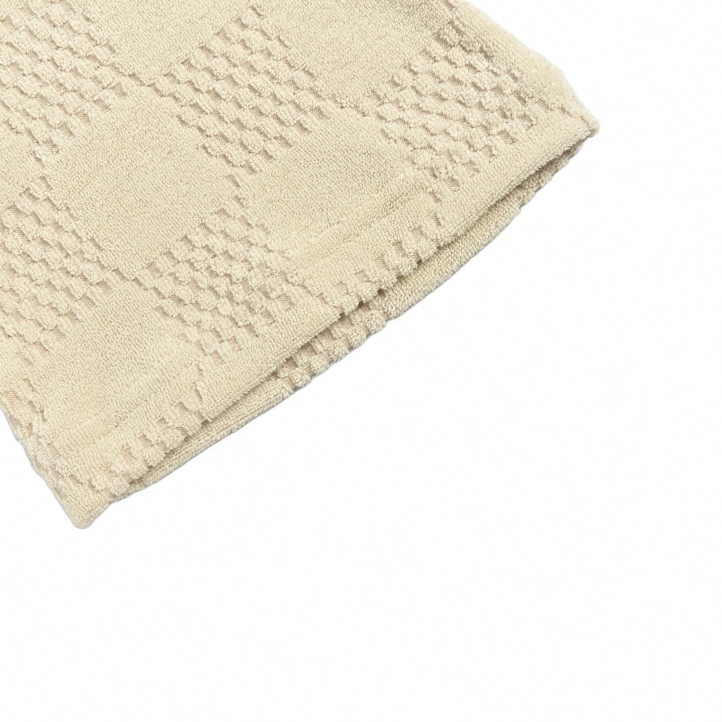 Damier Cotton Toweling Set | Beige