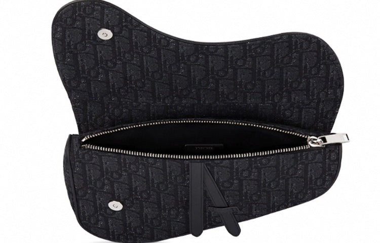 Oblique Jacquard Saddle Bag