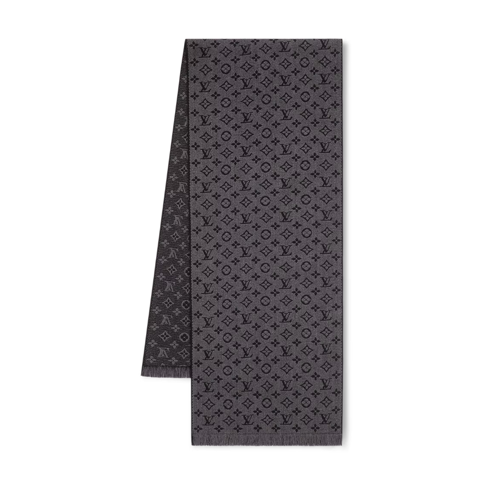 Classic Wool Scarf | Navy & Brown