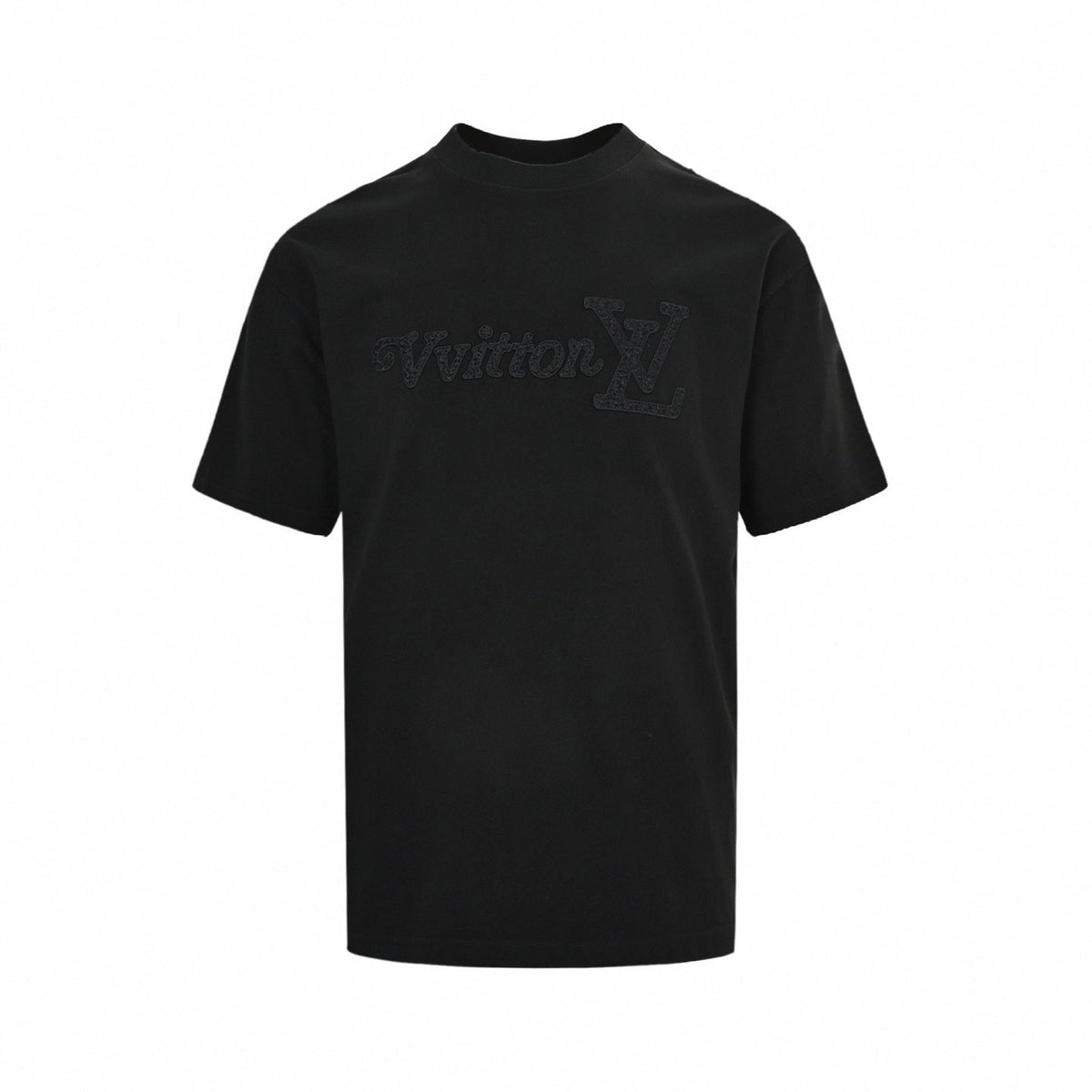 Textured Logo T-Shirt - Black