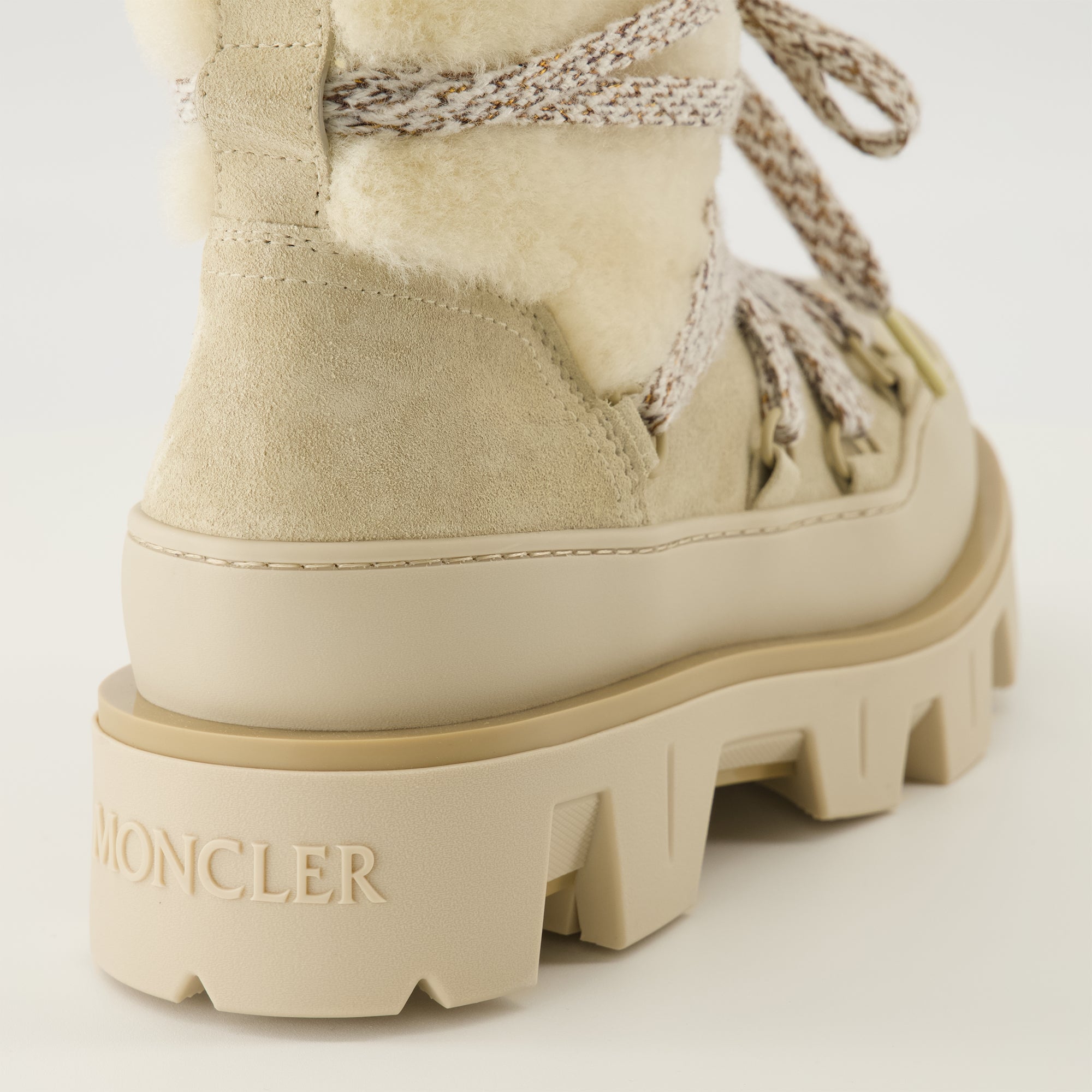 Suede and Shearling Peak Boots