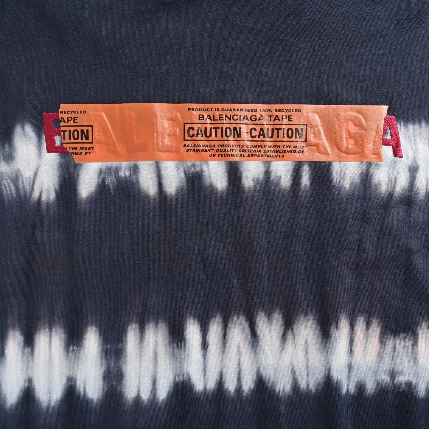 Caution Tape Tie-Dye T-Shirt