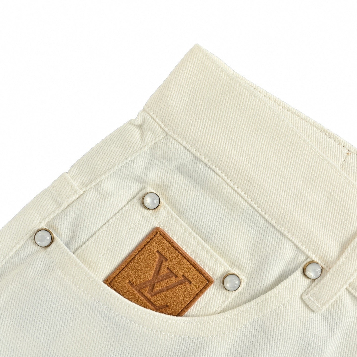 Embroidered LV Denim Shorts | Off-White