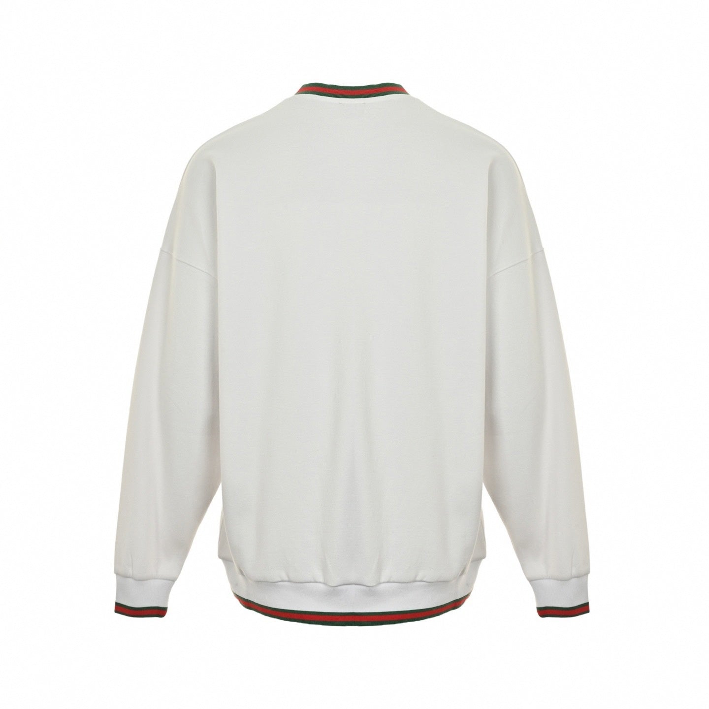 Embroidered Logo Web Trim Sweatshirt | White