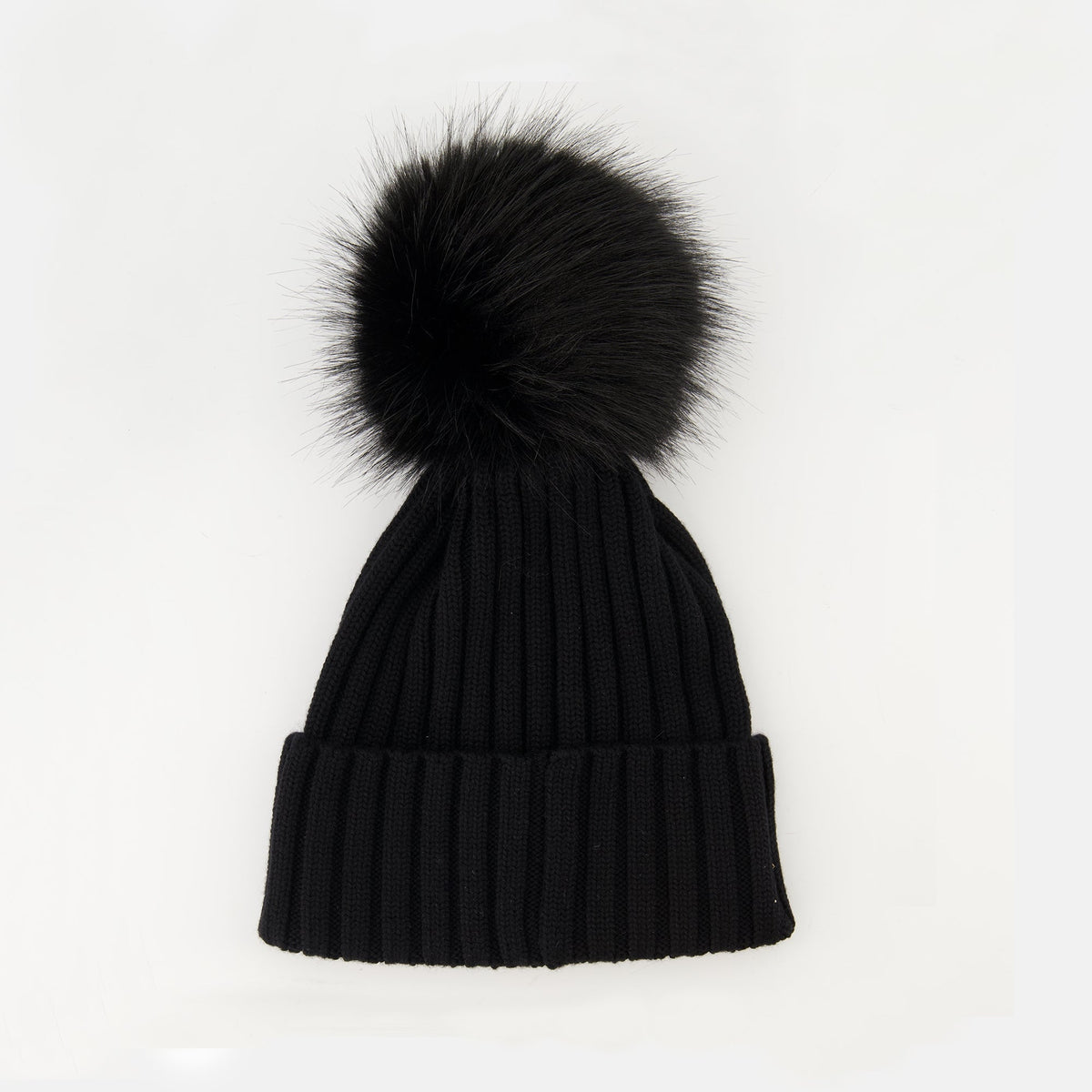 Wool Beanie with Pompom