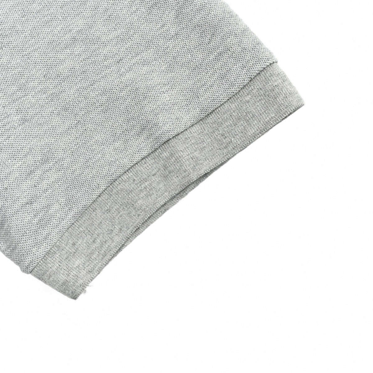 Striped Collar Polo | Heather Grey