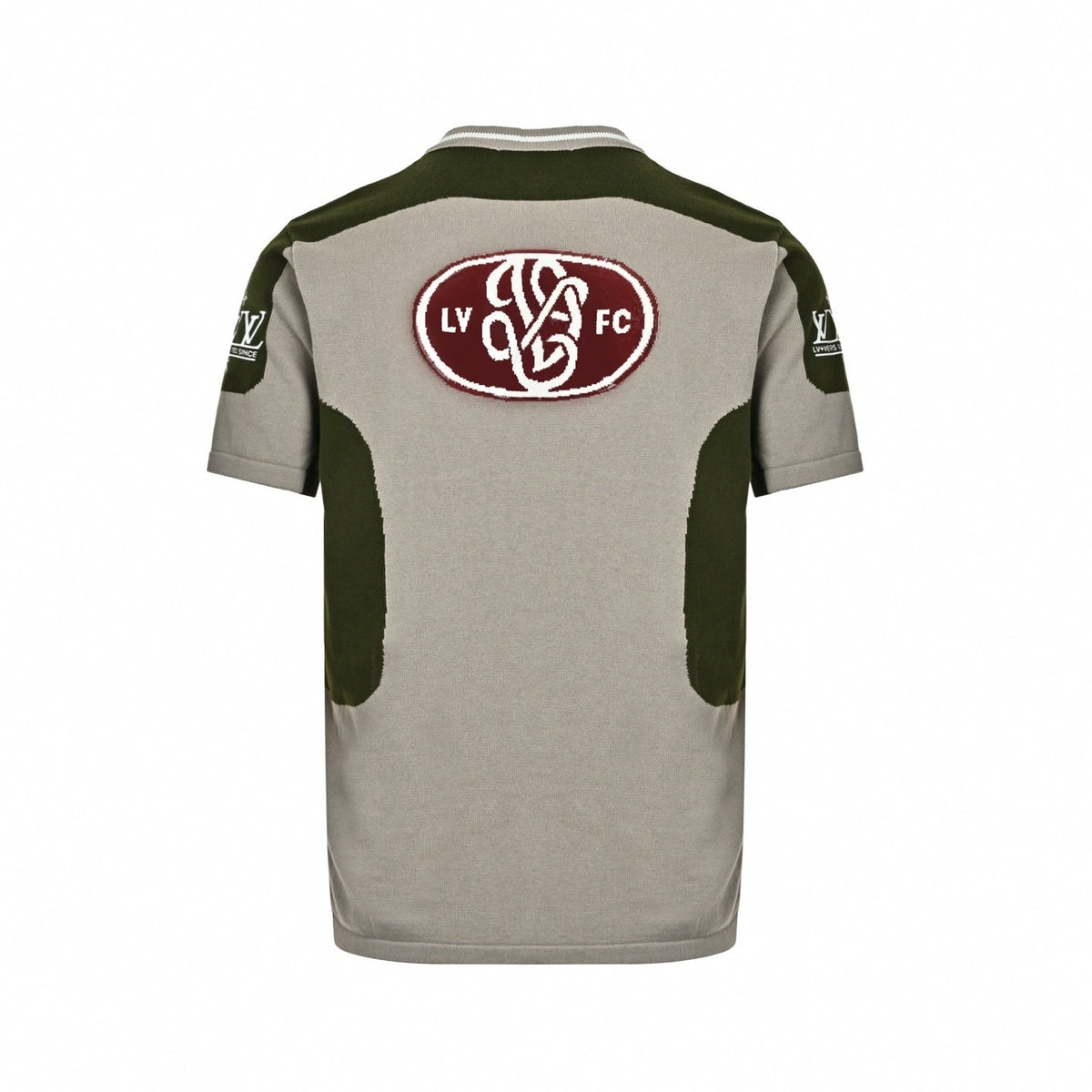 V Lovers Knit Football Jersey - Grey/Red