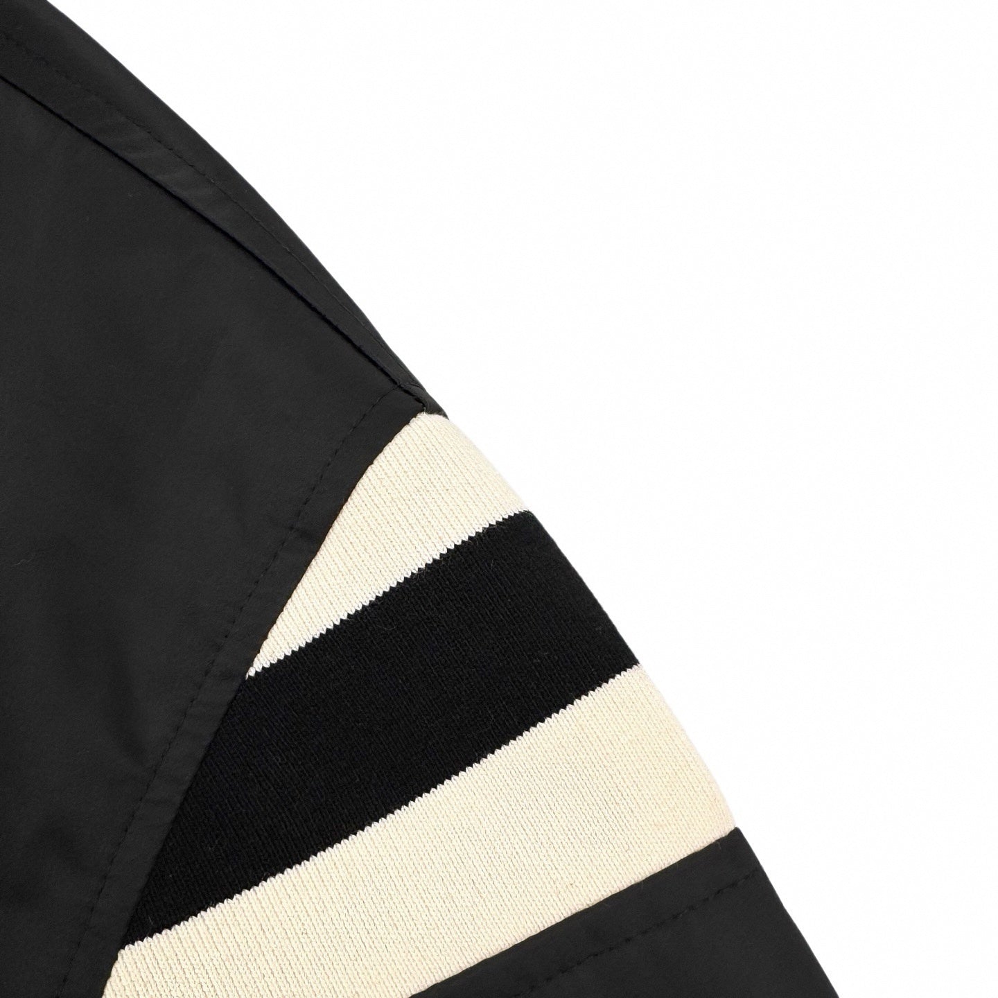 Triomphe Logo Striped Satin Jacket | Black