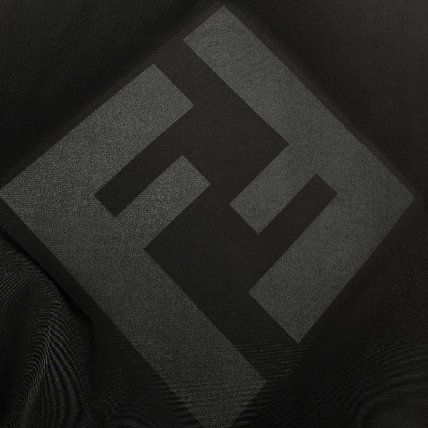 Tonal FF Monogram Hooded Puffer Jacket | Black