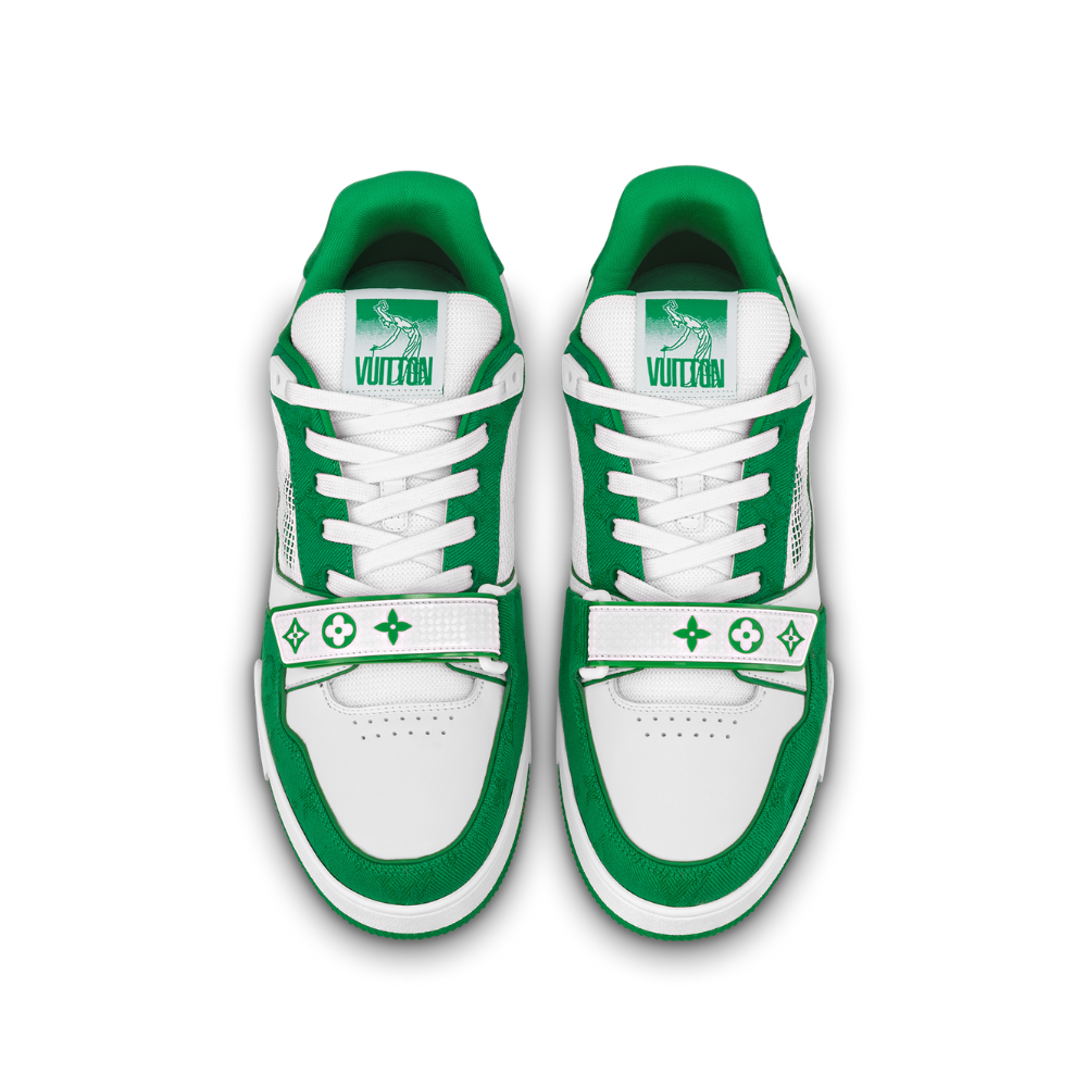 LV Trainer Sneaker | Green & Cream